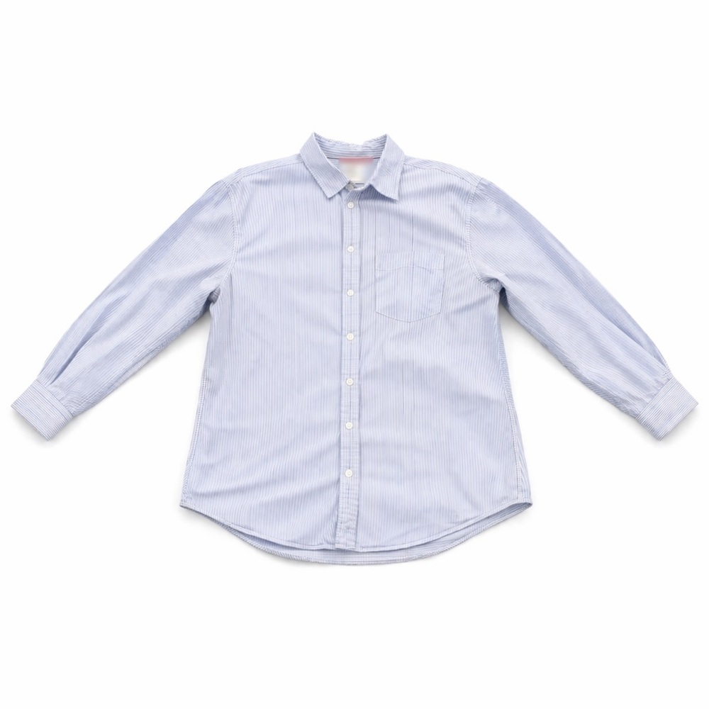 L.L. Bean Y2K 100% cotton striped button down long sleeved top — Size Small